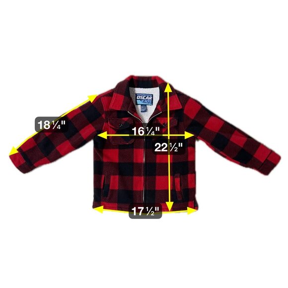 Vintage Buffalo Plaid Fleece Coat Jacket Red Black Checkered Sherpa Lining - Picture 6 of 6